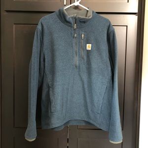 Men’s Large Carhartt 1/4-Zip Fleece Navy/Blue/Gray